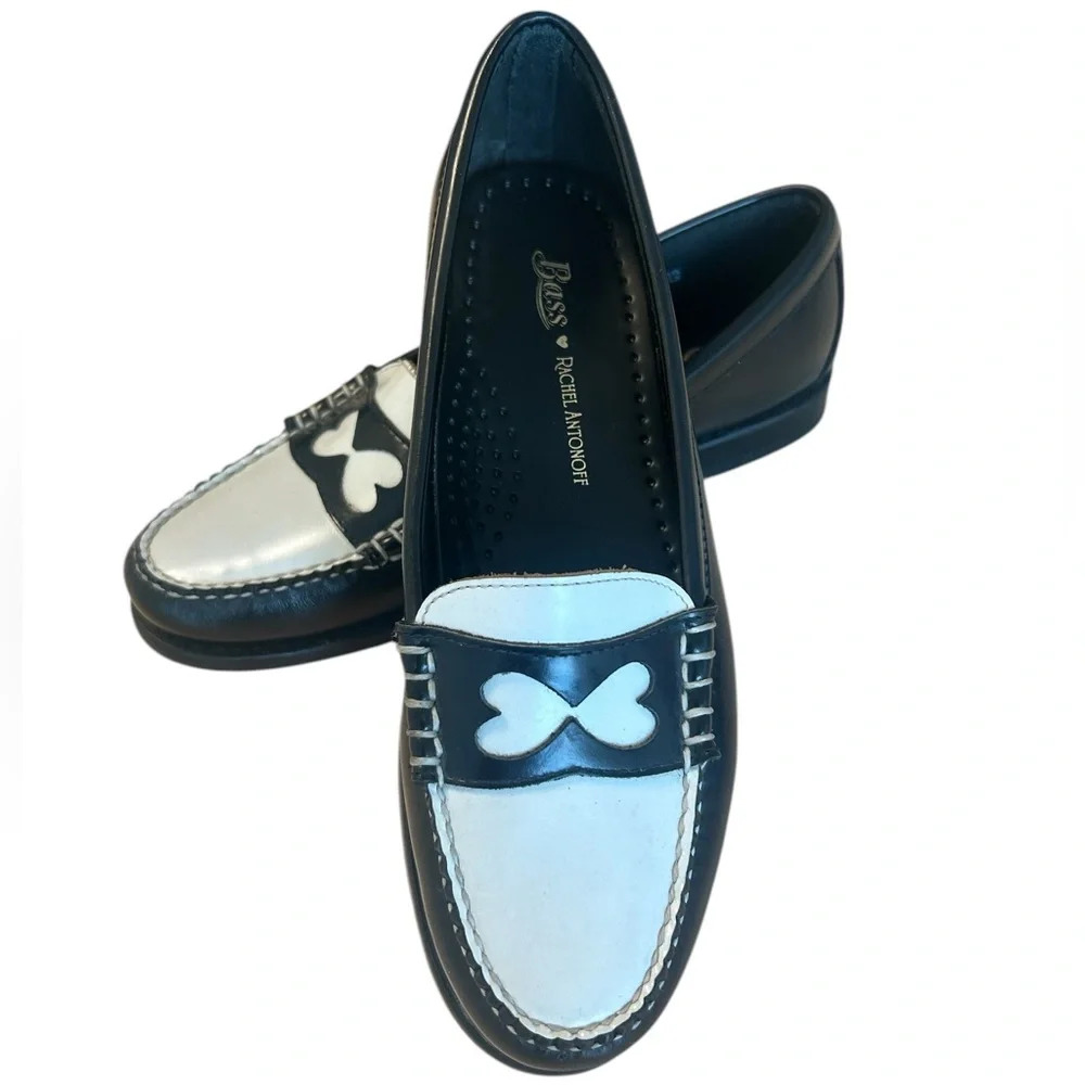 Bass X’s Rachel Antonoff Weejum leather loafers near new excellent condition 8.5